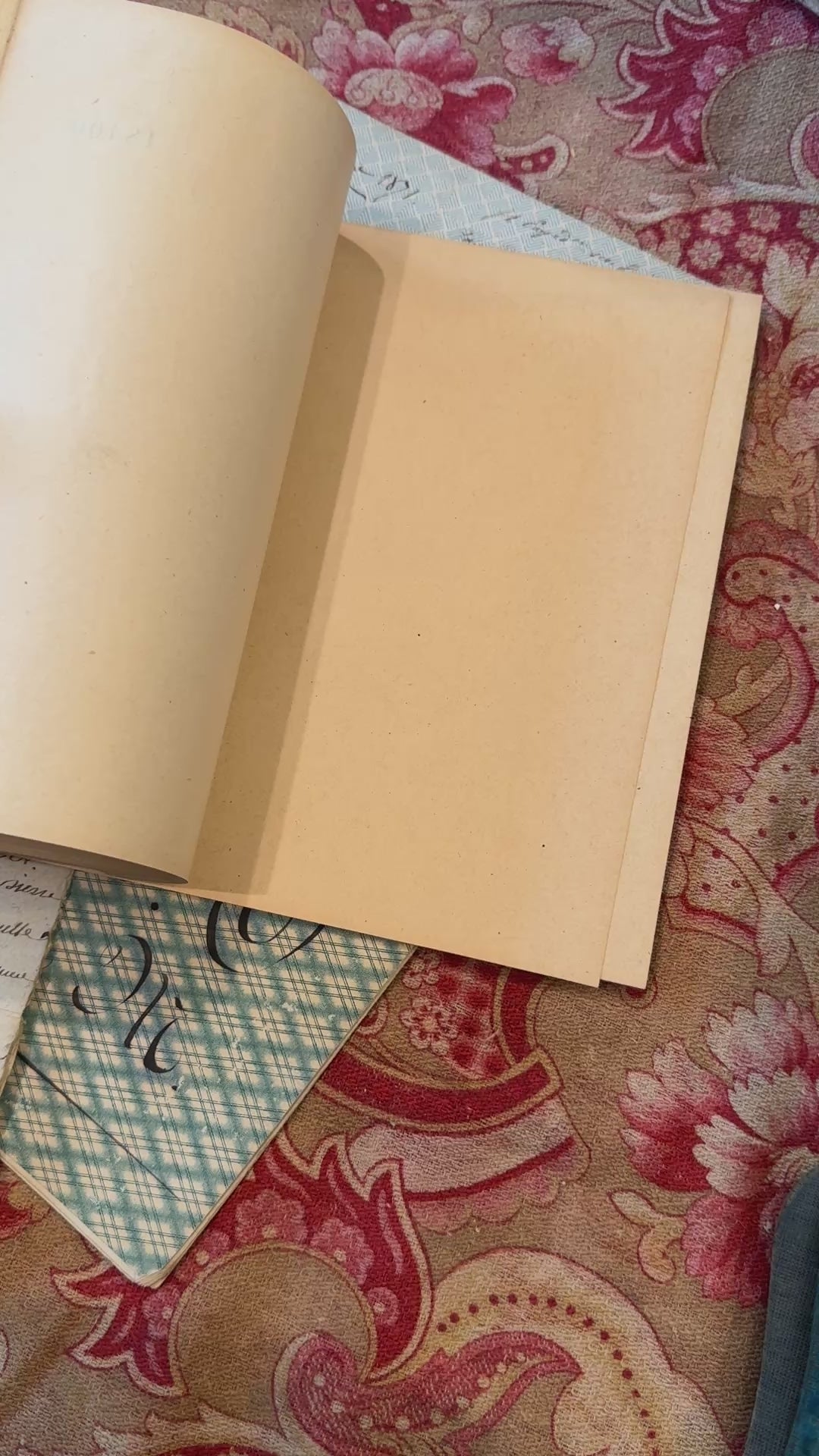 Antique French 1800s Large Blank Notebook