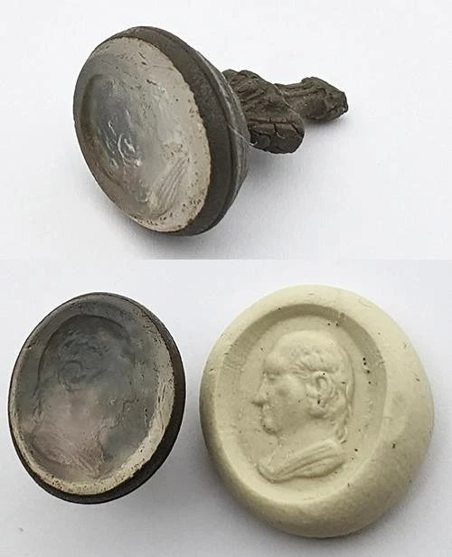 Early 1800s Male Bust Intaglio Seal