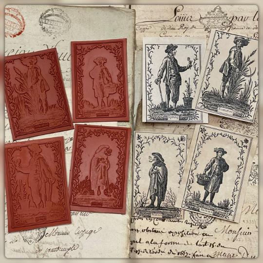 LIMITED SUPPLY - Red Rubber Seasonal Unmounted Stamp – Monahan Papers