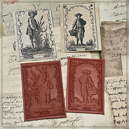 LIMITED SUPPLY - Red Rubber Seasonal Unmounted Stamp