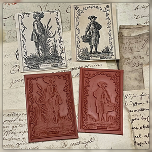LIMITED SUPPLY - Red Rubber Seasonal Unmounted Stamp