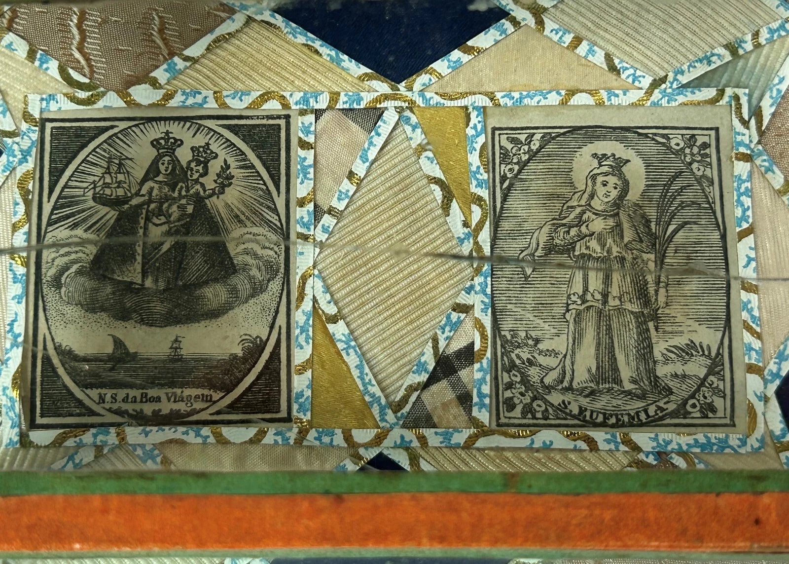 RARE Antique Relic of The Virgin Mary and St Eufemia