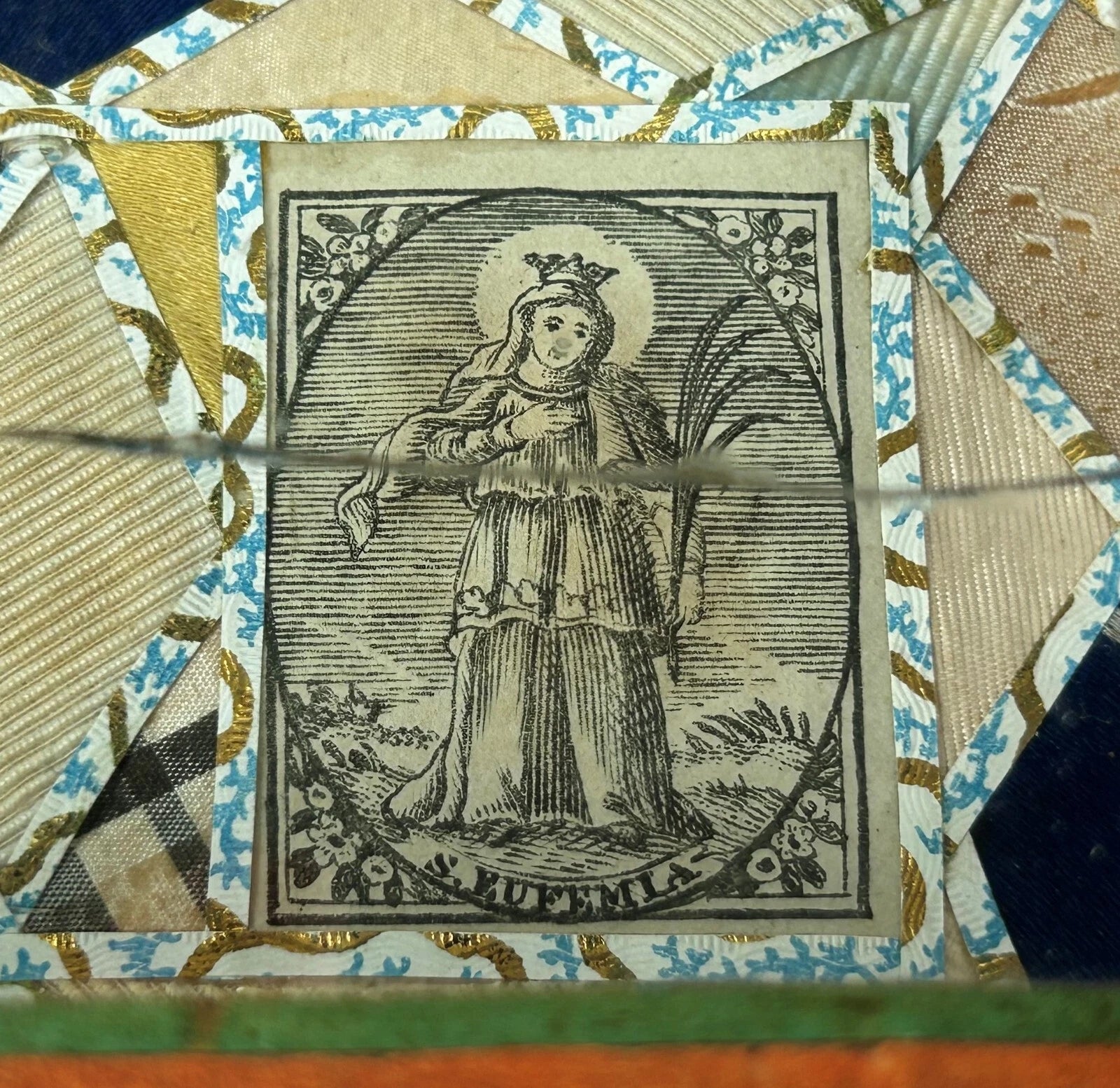 RARE Antique Relic of The Virgin Mary and St Eufemia
