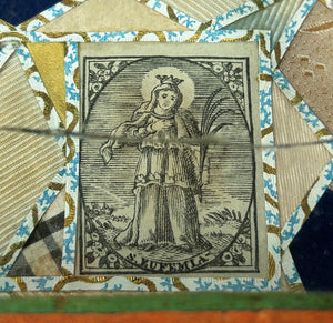RARE Antique Relic of The Virgin Mary and St Eufemia