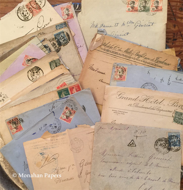 Antique French Script Letters from the 1800's