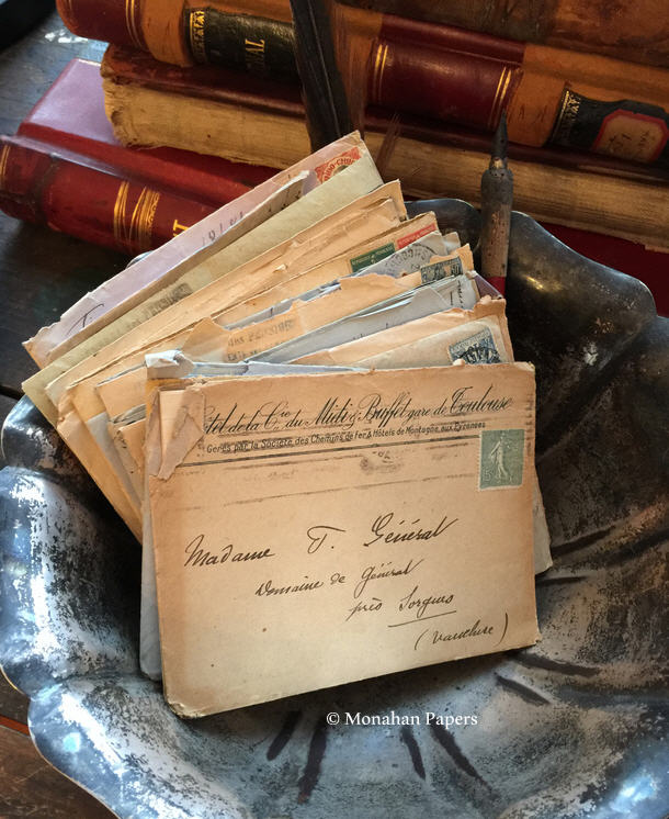 Antique French Script Letters from the 1800's
