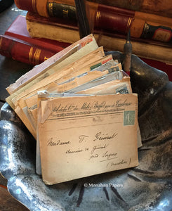 Antique French Script Letters from the 1800's