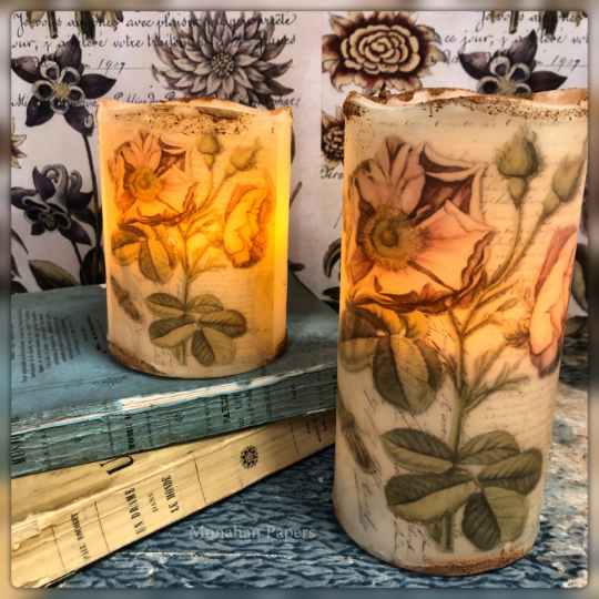 Flameless LED 4" or 6" BOT119 Pillar candle with timer