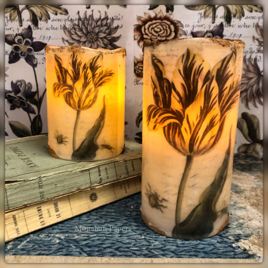 Flameless LED 4" or 6" BOT121 Pillar candle with timer