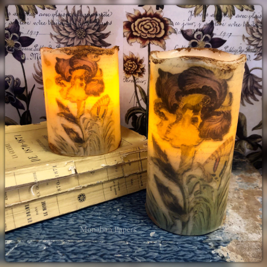 Flameless LED 4" or 6" BOT123 Pillar candle with timer