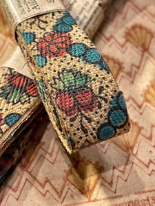 French Dominote Red Berries Ribbon - DP64