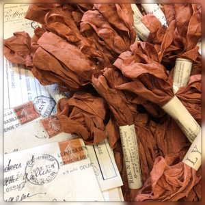 Distressed Aged Desert Sand Ribbon Approximately 5 yards