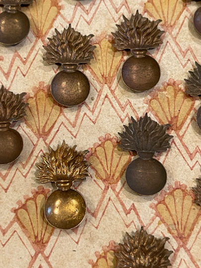 RARE 1800's Antique French Ball with FLAMES - MINT condition