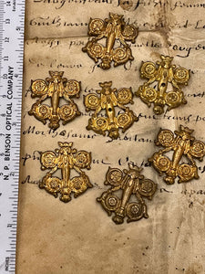 RARE 1800's Antique French CRESTS