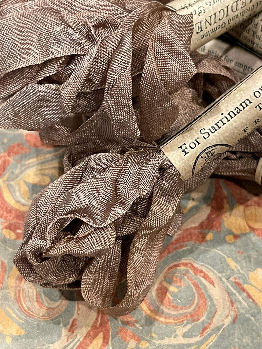 Distressed Aged Latte Ribbon Approximately 5 yards – Monahan Papers