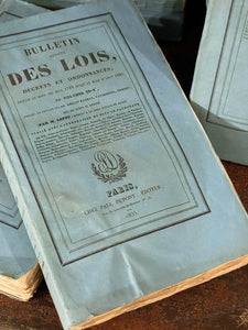 Antique 1834 - 1839 BLUE French Deckled Edge Books
