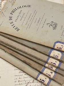 Antique French 1889 Revue De Philologie Books