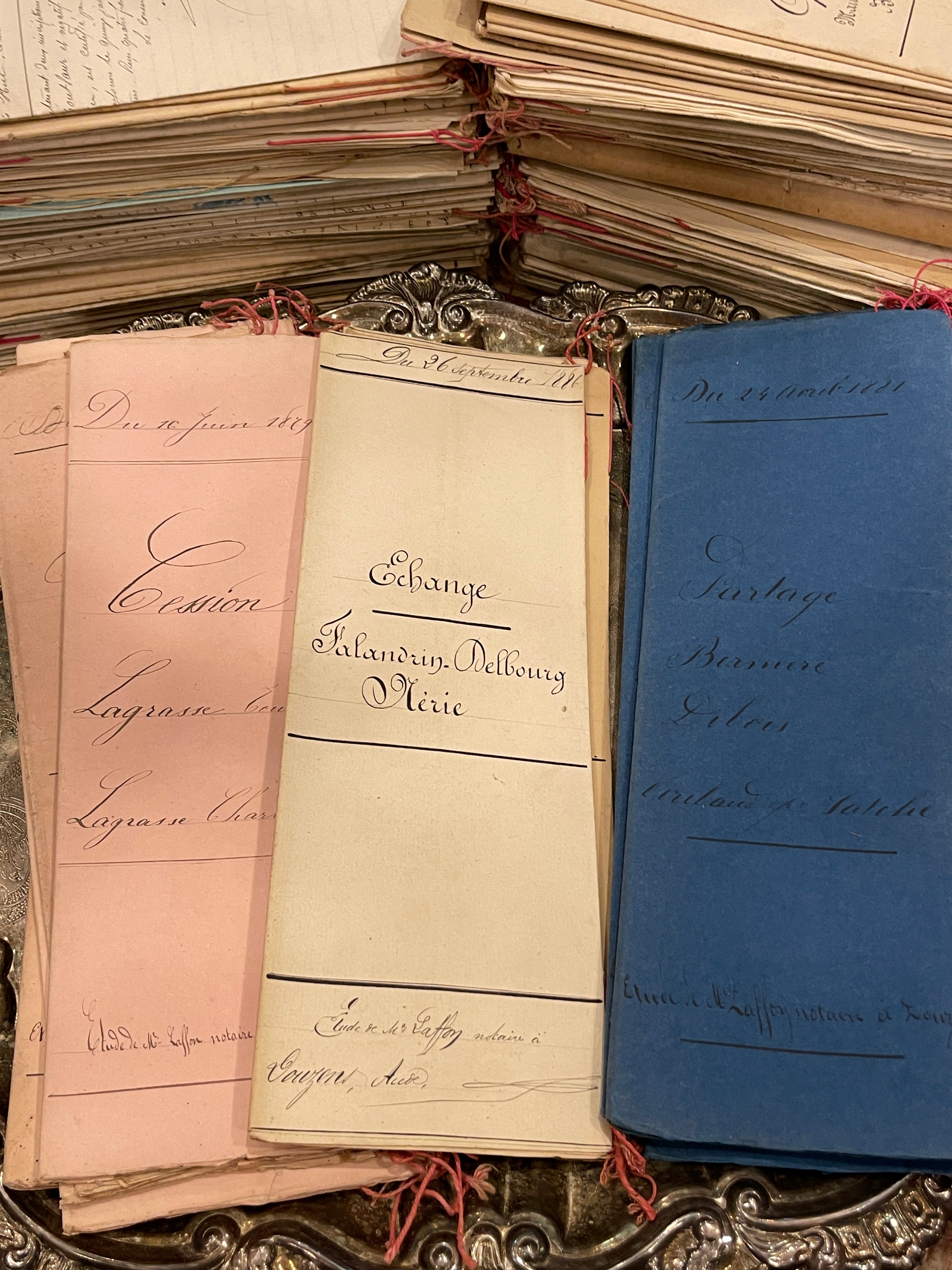 Original French Document folders