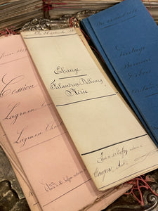 Original French Document folders
