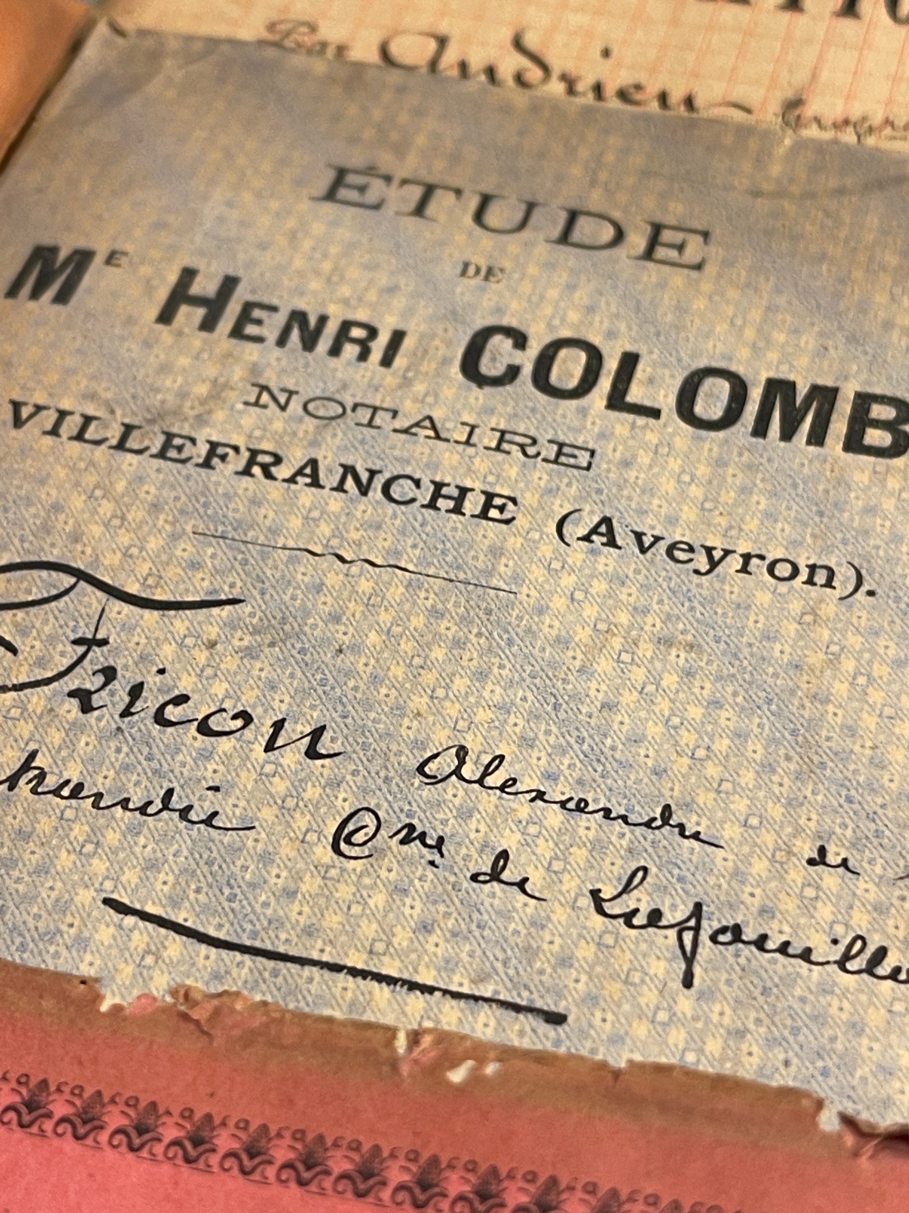 Original BEAUTIFUL French Document folders