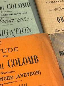 Original BEAUTIFUL French Document folders