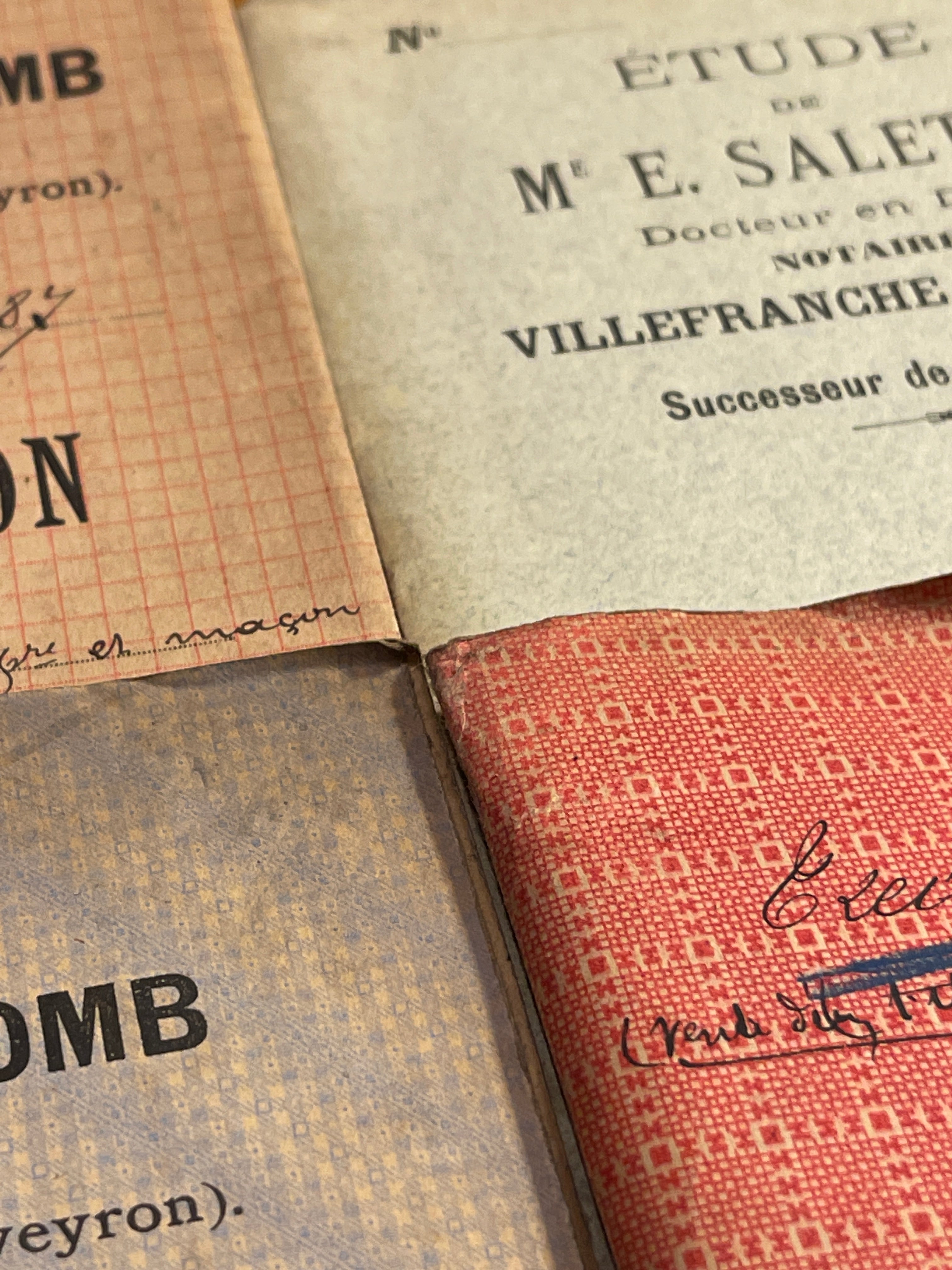 Original BEAUTIFUL French Document folders