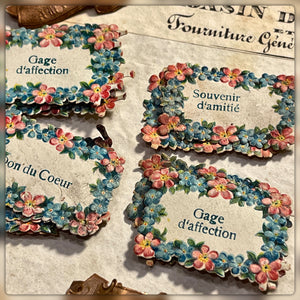 Rare Antique French stickers and cards