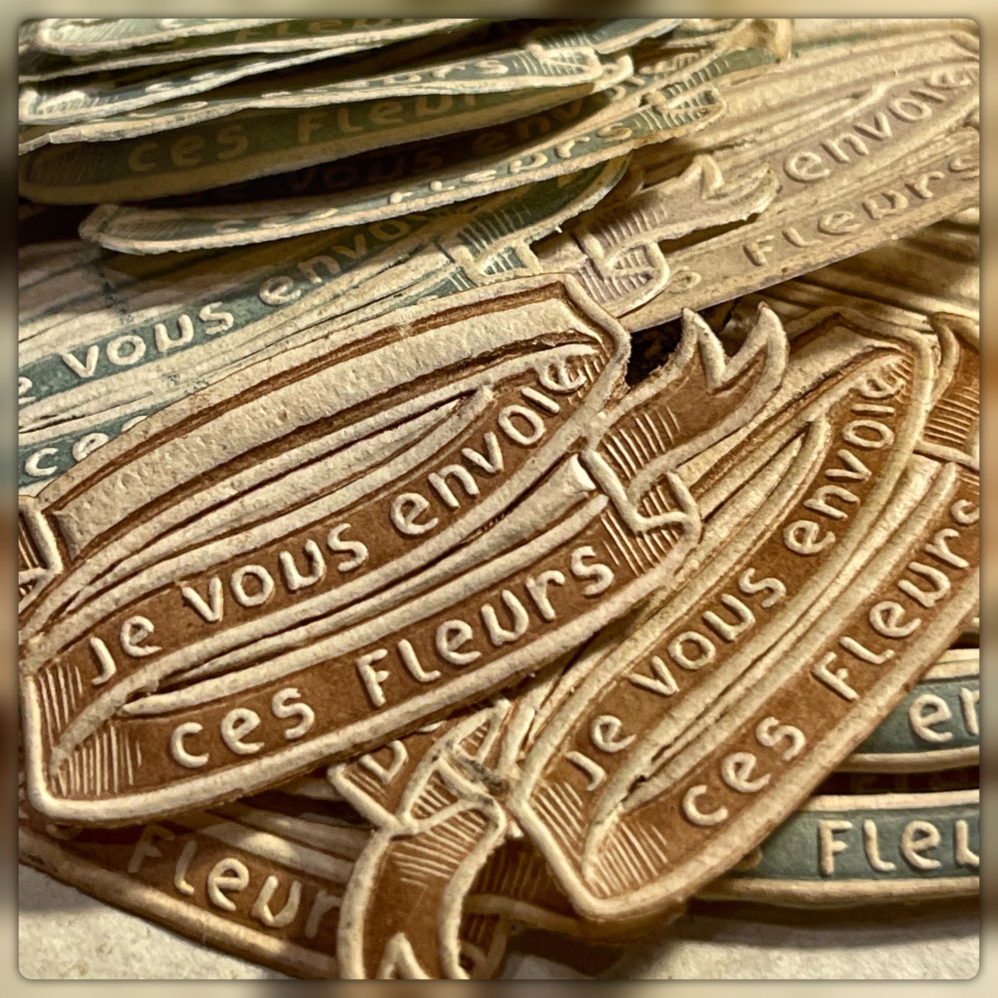 Rare Antique French stickers and cards