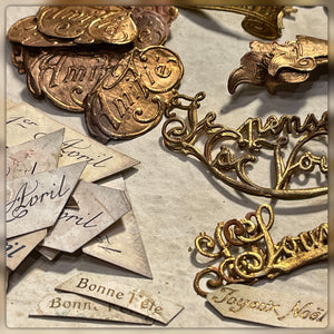 Rare Antique French stickers and cards