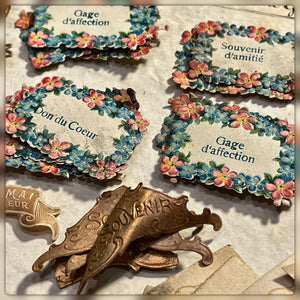 Rare Antique French stickers and cards
