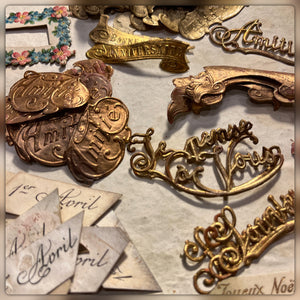 Rare Antique French stickers and cards