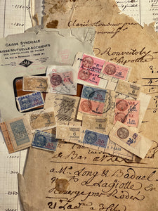 Rare Antique French Envelope with Stamps
