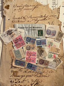 Rare Antique French Envelope with Stamps