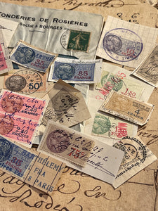 Rare Antique French Envelope with Stamps