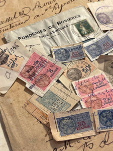 Rare Antique French Envelope with Stamps