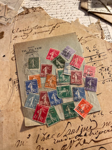 Rare Antique French Envelope with Stamps
