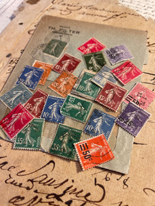 Rare Antique French Envelope with Stamps