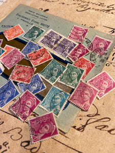 Rare Antique French Envelope with Stamps