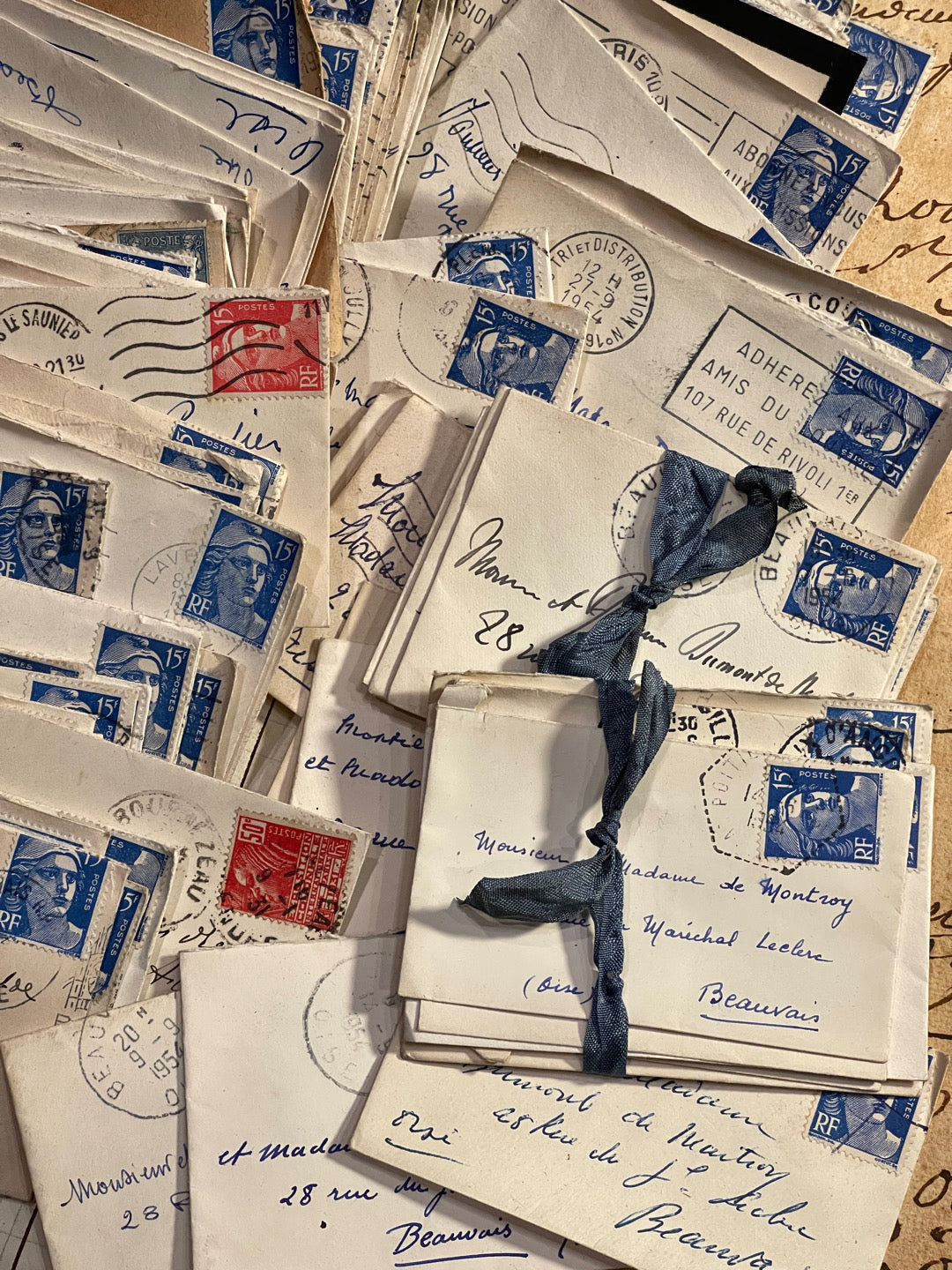 Vintage French Envelope Bundles in sets of 5