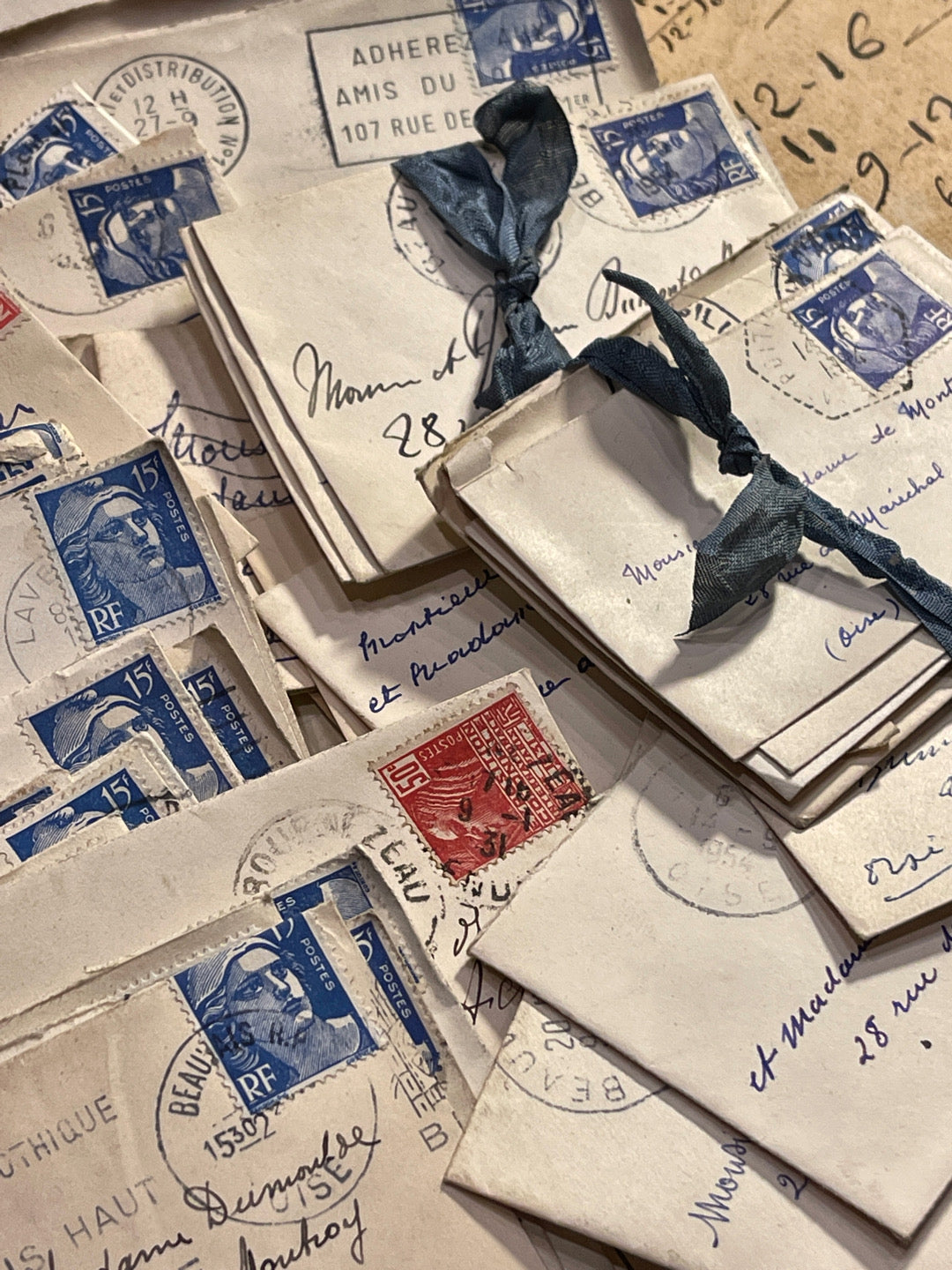 Vintage French Envelope Bundles in sets of 5
