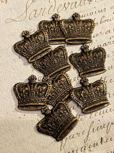 Vintage Style Flat Crowns - Small