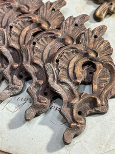 Ornate Antique French Escutcheons Keyhole Hardware
