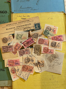 Rare Antique French Envelope with Stamps - 4