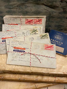 Vintage WWII Airmail letters in sets of 5