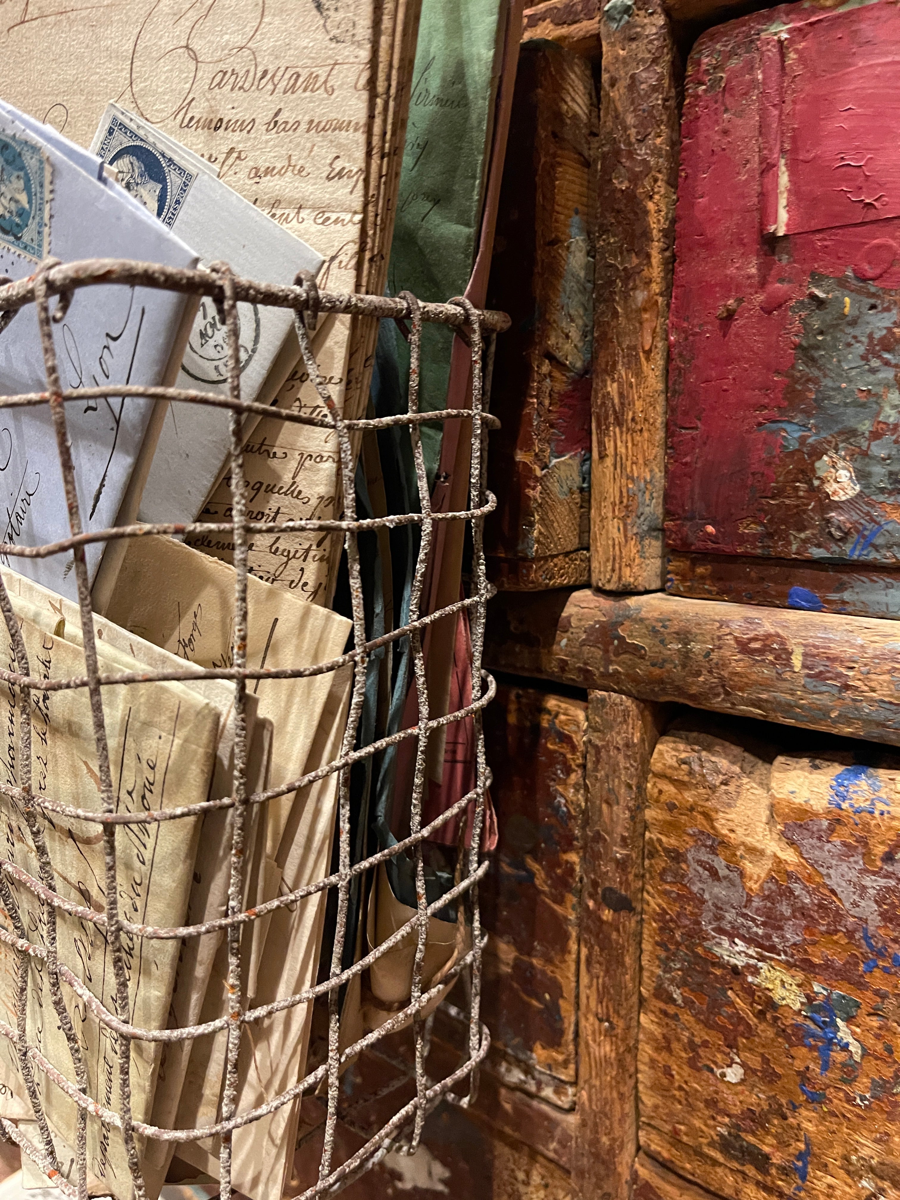 Hanging Chicken Wire Basket
