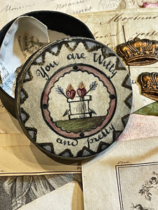 3" English Style Paper Mache Round Boxes