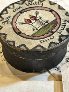 3" English Style Paper Mache Round Boxes