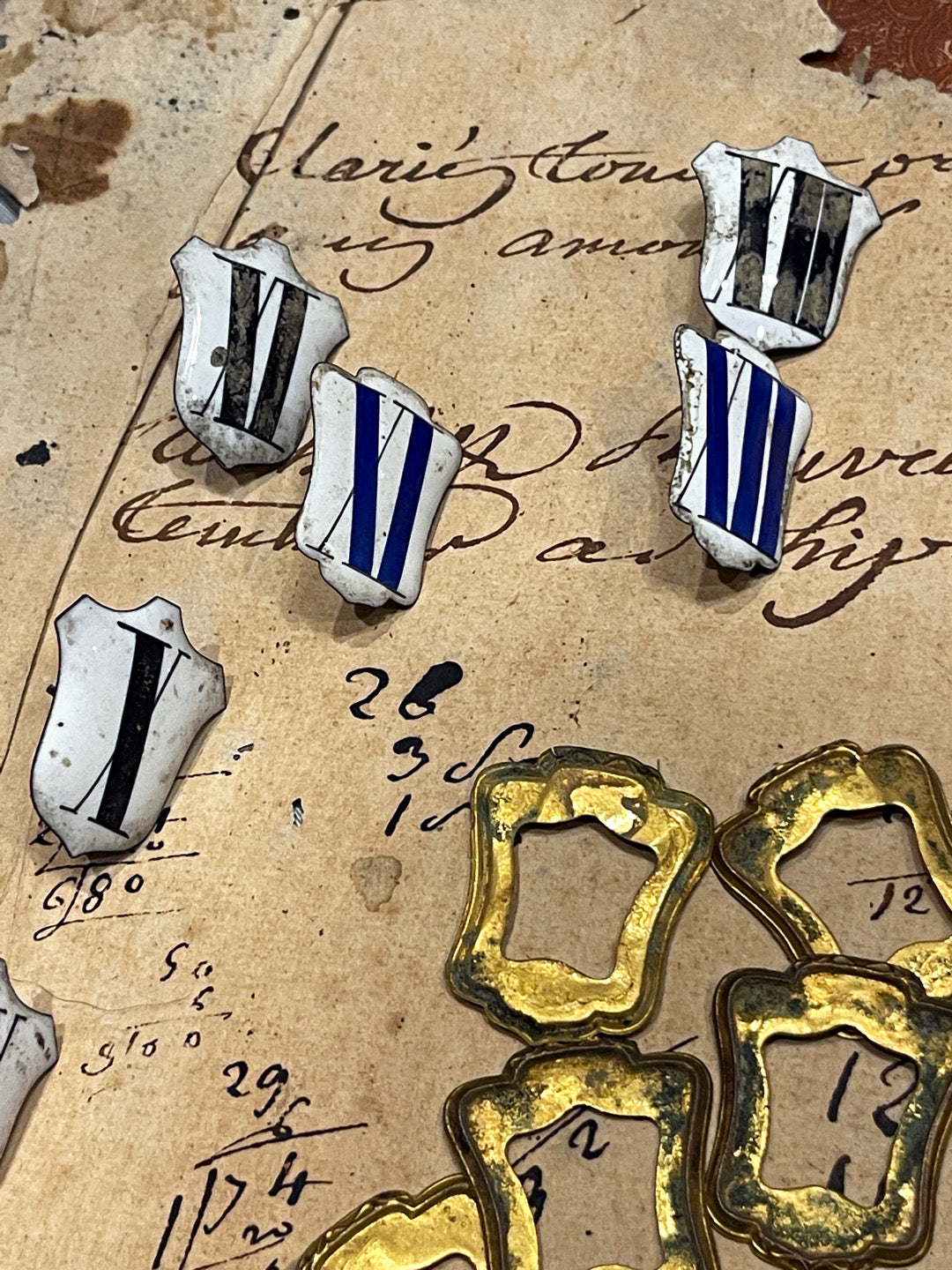 Enamel French Enamel Numbers