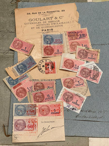 Rare Antique French Envelope with Stamps