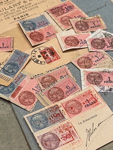 Rare Antique French Envelope with Stamps